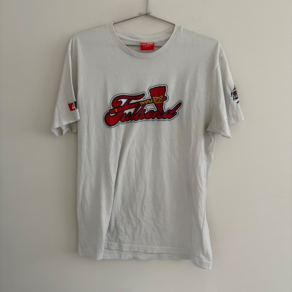 Full Send Mens Tomahawk Logo White Short Sleeve T-Shirt Large 2021